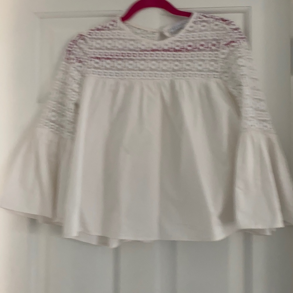 Endless Rose white bell sleeve blouse